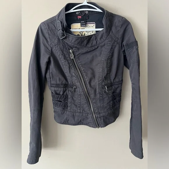 Diesel Grey Moto Jacket Size Small - Picture 2 of 12